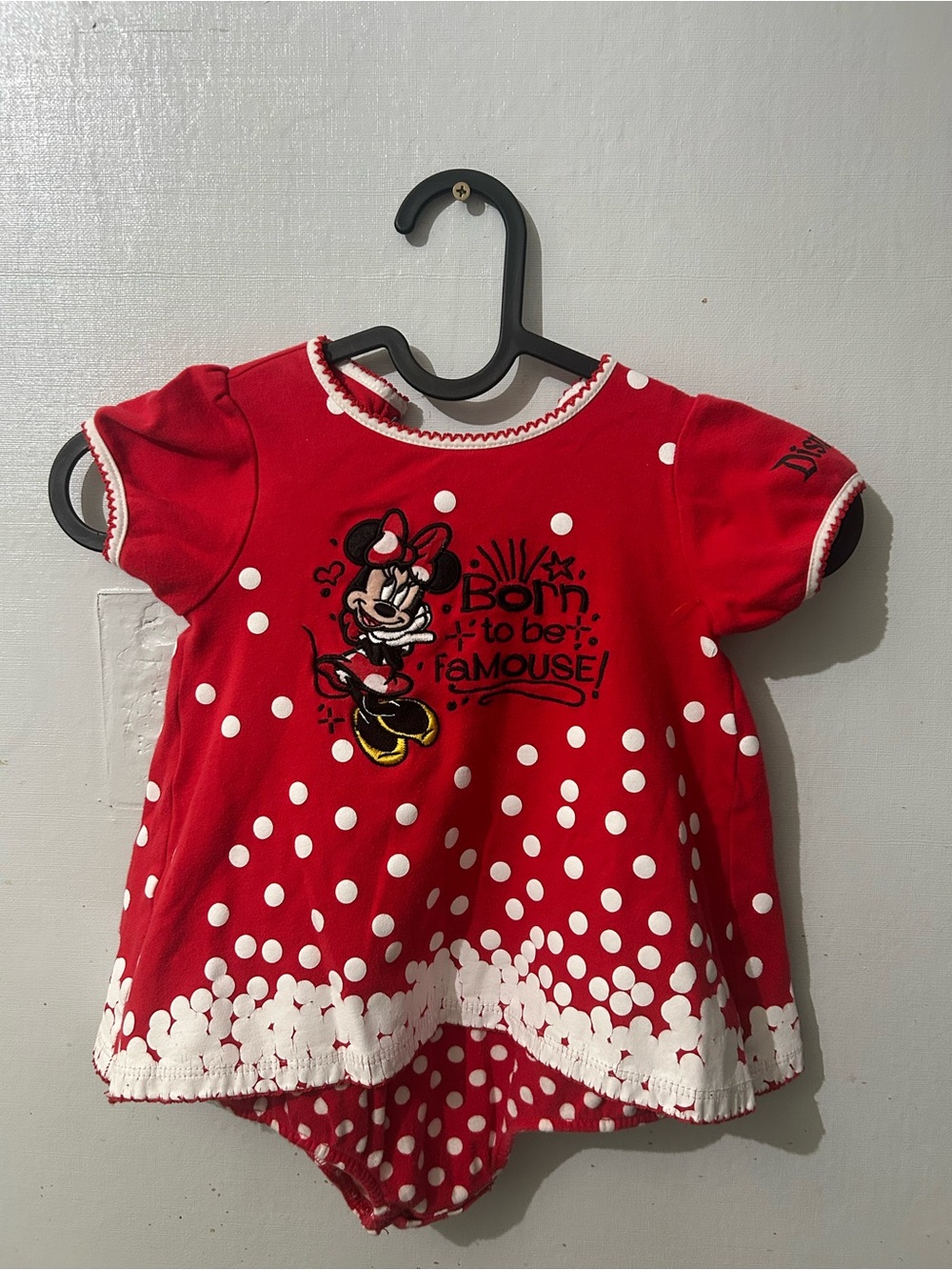 Disney Red Minnie Mouse Polka Dot Romper